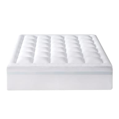Best Price Mattress 4 Inch Pillowtop Mattress Topper and Pad Combo, 2 Inch Egg Crate Foam Mattress Topper, 2 Inch Plush Mattress Pad, Certified Safe Foam and Fabric, Dorm Essentials, Queen - Image 7
