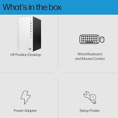 HP Pavilion Tower Desktop Computer, Intel 8-Core i7-10700F up to 4.8GHz, 32GB DDR4 RAM, 1TB PCIe SSD, GeForce GT 610 2GB, WiFi 6, Bluetooth, RJ-45, Type-C, KB & Mouse, White, Windows 11 Pro, Tichang - Image 7