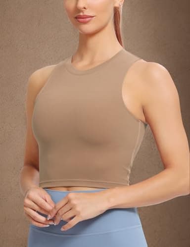 Natural Feelings Nudi Sports Bras for Women Removable Padded Yoga Tank Tops Sleeveless Fitness Workout Crop Tops - Image 7
