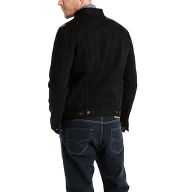 Levi's Men's Trucker Jacket (Also Available in Big & Tall), (New) Larimar/Black/Stretch, Medium - Image 4
