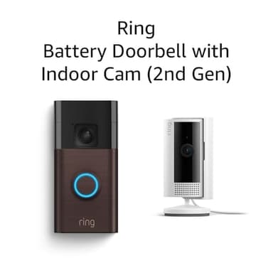 Ring Battery Doorbell with Ring Indoor Cam 2nd Gen (White) - Image 7