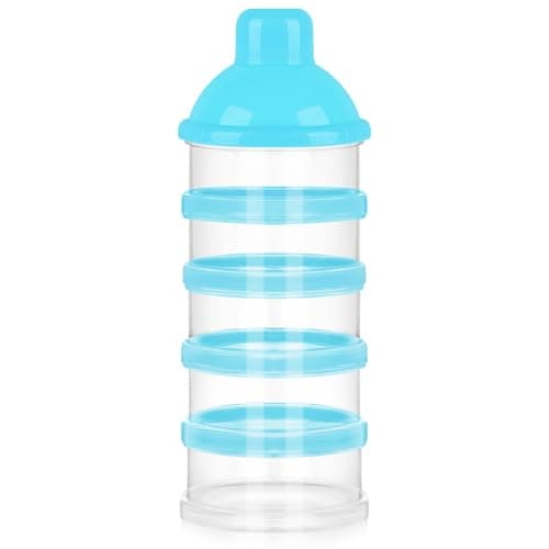 Accmor Formula Dispenser On The Go, 5 Compartments Stackable Formula Container for Travel, Baby Milk Powder Kids Snack Container, BPA Free - Image 1