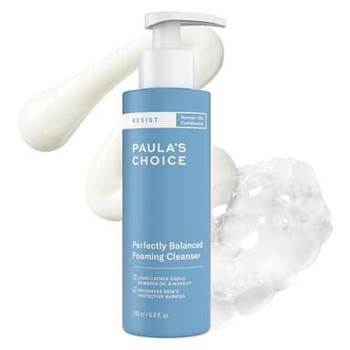 Paula's Choice RESIST Perfectly Balanced Foaming Facial Cleanser, Face Cleanser with Hyaluronic Acid & Aloe, Anti-Aging Face Wash, Large Pores & Oily Skin, Fragrance-Free, 6.4 Fl Oz - Image 1