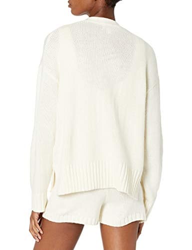 The Drop Women's Brigitte Cotton Blend Chunky Cardigan, Whisper White, S - Image 2