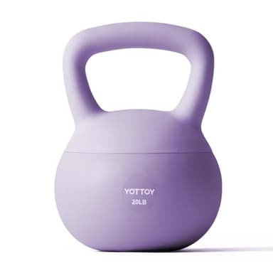 YOTTOY Soft Kettlebell,Kettlebell Anti-Slip Grip Weight for Home Workouts, Kettlebells Set Strength and Safety Guaranteed (Purple, 20 LB) - Image 1