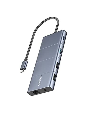 Anker USB C Hub, 11-in-1 Docking Station Dual Monitor, 10 Gbps USB-C and USB-A Data Ports, 4K HDMI and DisplayPort, 85W Power Delivery, 2 Data Ports, Ethernet, for XPS - Image 1