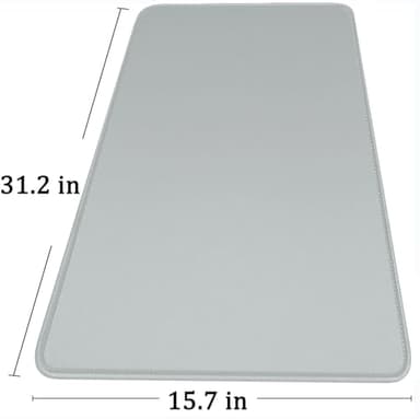 Large Gaming Mouse Pad with Stitched Edges, Durable Non-Slip Natural Rubber Base, Waterproof Computer Keyboard Pad Mat for Esports Pros/Gamer/Desktop/Office/Home - Grey - Image 6