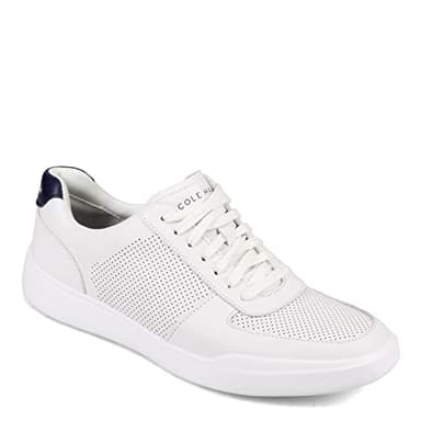 Cole Haan Men's Grand Crosscourt Modern Perforated Sneaker, Optic WHT/Peacock, 10.5 - Image 2