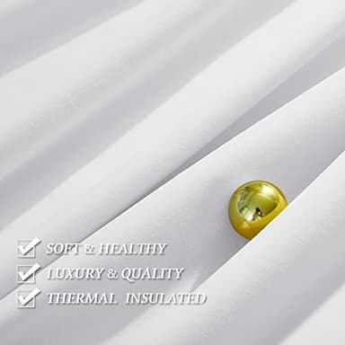 RYB Home White Velvet Curtains 84 inches 2 Panels Set - Plush Soft Modern Decorative Drapes Rod Pocket Window Treatment Panels for Bedroom Living Room Dining Room, W52 x L84 - Image 5