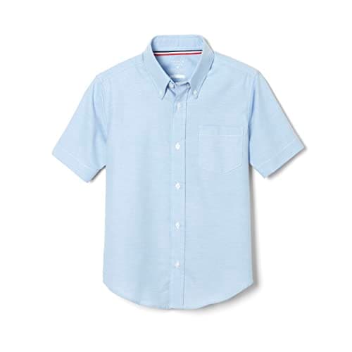 French Toast Boys' Short Sleeve Oxford Dress Shirt (Standard & Husky), Light Blue, 14 - Image 1