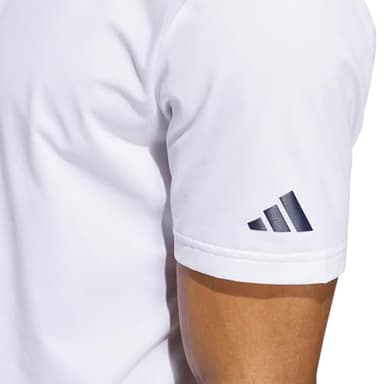 adidas Men's Beyond TWISTKNIT Polo Shirt, White, Medium - Image 5