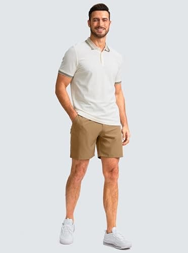 G Gradual Men's Casual Shorts 7" Lightweight Golf Shorts for Men Stretch with 3 Pockets Quick Dry Breathable Work Shorts Dark Khaki - Image 6