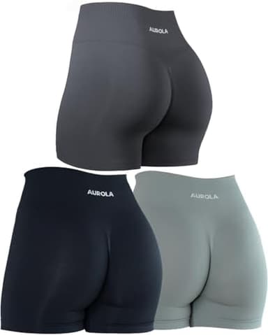 AUROLA Dream Collection Women Workout Shorts High Waist Gym Shorts, Scrunch Butt Seamless Athletic Shorts - Image 3