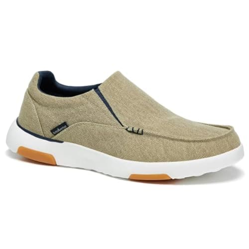 OrthoComfoot Orthopedic Durable Shoes for Mens, Comfortable Plantar Fasciitis Loafers for Ball of Foot Pain, Diabetic Supportive Slip-On for Lower Back Khaki Size 11.5 - Image 1