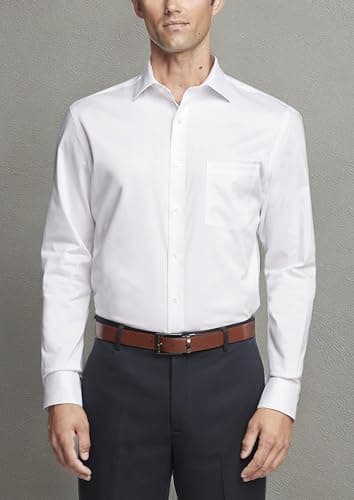 Van Heusen Men's Dress Shirt Regular Fit Ultra Wrinkle Free Flex Collar Stretch, White, 16"-16.5" Neck 34"-35" Sleeve - Image 6