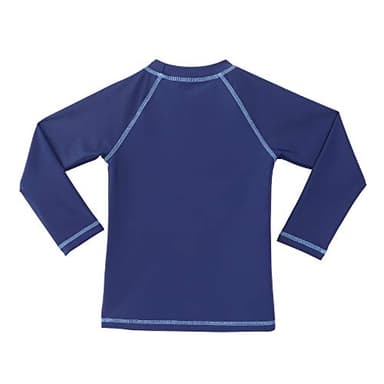 ESTAMICO Boys' UPF 50+ Long-Sleeve Rashguard Athletic Swim Shirt, Navy 12 - Image 2