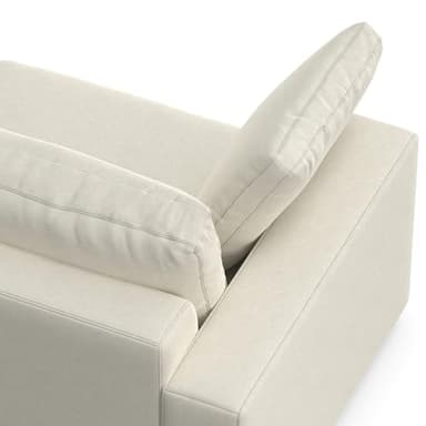 SIMPLIHOME Charlie Sofa in 100% Recycled Polyester Tightly Woven Performance Fabric, Cream, 78-inches Wide, Handcrafted Contemporary Style Loveseat Sofa or Couch for Living Room - Image 10