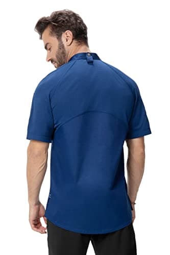 Chef Works Men's Arcadia Chef Coat, Ocean Blue, 3X-Large - Image 3