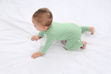 GUISBY Rayon Romper Baby Boy, 2 Piece Long Sleeve Footless Rompers, 2 Way Zipper Sleeper 12-18 Months - Image 6