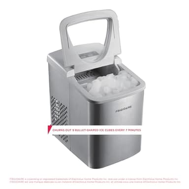 Frigidaire 26 Lbs per Day Portable Compact Maker, Ice Making Machine, Stainless, Medium - Image 2