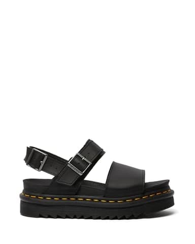 Dr. Martens Women's Voss Ankle Strap Sandal, Black Hydro Leather, 8 - Image 4