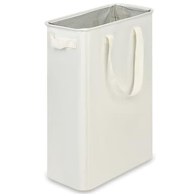 efluky Slim Laundry Basket, Narrow Laundry Hamper with Handles, Collapsible Dirty Clothes Hamper, Tall Laundry Bin for Laundry Room, Dorm and Bedroom, 12.7 Gallons(48L) Beige - Image 1