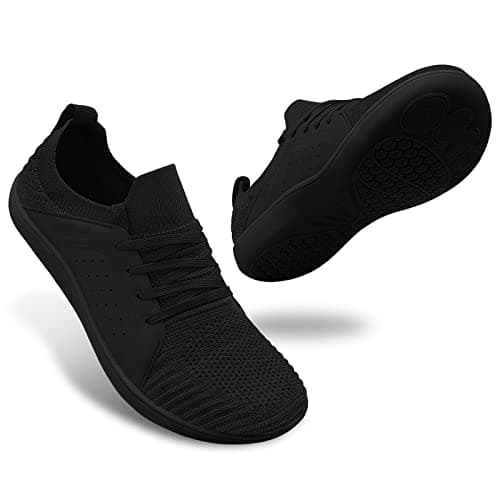 relxfeet Men's Barefoot Shoes Minimalist Cross-Trainer Shoes Wide Toe Walking Shoes Zero Drop Sole Lightweight Trail Running Sneakers Casual Shoes Black 10.5 - Image 1