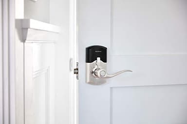 Kwikset 99170-001 SmartCode 917 Keypad Keyless Entry Traditional Residential Electronic Lever Deadbolt Alternative with Tustin Door Handle and SmartKey Security, Satin Nickel, Large - Image 7