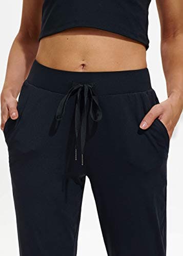 Libin Women's Joggers Pants Athletic Sweatpants with Pockets Running Tapered Casual Pants for Workout,Dance, Black M - Image 3