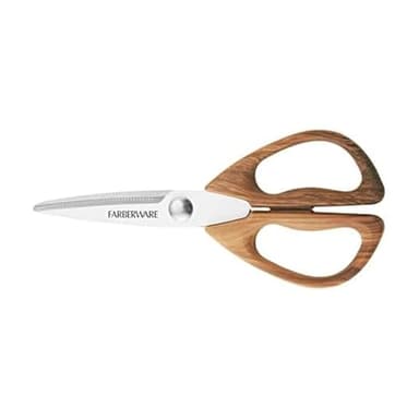 Farberware 5221282 All Purpose Shear, Pecan Wood Handles 8.2 x 3.5 x 0.5 inches - Image 1