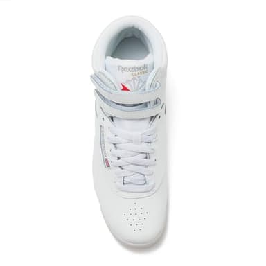 Reebok Women's Freestyle Hi High Top Sneakers for Women, Black or White Basketball and Tennis Shoes Womens Size 5-12, White/Silver, 10 - Image 5