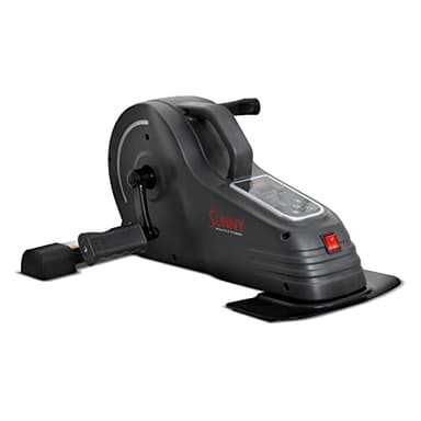 Sunny Health & Fitness Under Desk Motorized Exercise Foot Peddler, Portable Mini Cycle Bike for Stationary Home Workouts - SF-B0960 Black - Image 1