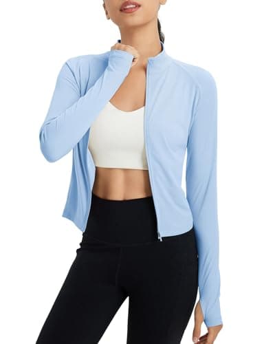 baleaf Women's UPF 50+ Sun Shirts SPF UV Protection Jacket Lightweight Quick Dry Long Sleeve Rash Guard for Outdoor Hiking Light Blue M - Image 1
