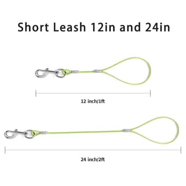Mi Metty Short Dog Leash - Heavy Duty-12”/24”Short Chew Proof Dog Lead for Training Control- Training Pet Leashes for Teething Puppies Small Medium and Large Dogs - Image 4