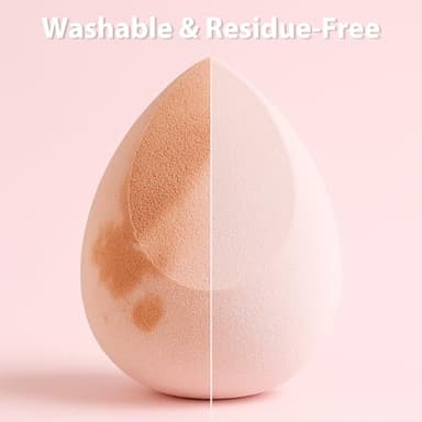 Makeup Sponge Set Foonbe Blender Sponges 7 Pcs for Liquid, Cream, and Powder, Latex Free, Multi colored Beauty Sponges with 1 Mini Sponge, Vegan & Cruelty-Free - Image 5