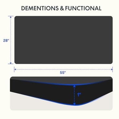 FLEXISPOT EN2 Whole-Piece Standing Desk with Clamp Power Strip, 55 x 28” Electric Stand Up Height Adjustable Desk with Cable Management (Black Frame + 55" Black Top, 2 Packages) - Image 3