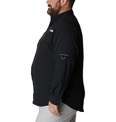 Columbia Mens PFG Tamiami Long Sleeve Fishing Shirt, Black, 2X - Image 3