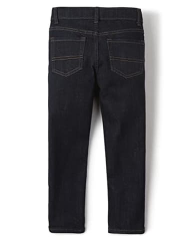 The Children's Place boys Stretch Straight Leg Jeans, Aged Indigo/Denim/Dark Rinse Wash 3 Pack, 14 US - Image 5