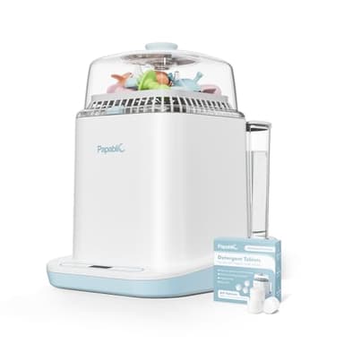 Papablic Bottle Washer Pro, Bottle Washer & Sterilizer & Dryer, 4-in-1 Bottle Washer Sanitizer for Bottles, Pump Parts, C-Section& Baby Essentials - Quick & Clean with 60 Detergent Tablets - Image 1