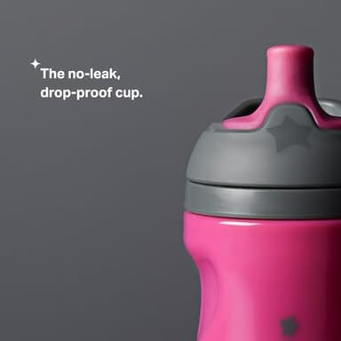 Tommee Tippee Insulated Sportee Bottle, 9oz, 12+ Months, Trainer Sippy Cup for Toddlers, Spill-Proof, Easy to Hold Handle, Pink & Mint, Pack of 2 - Image 3