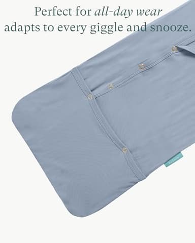 PurComfy Supersoft Baby Sleeper Gowns, Premium Bamboo Viscose Infant Nightgown Sleepers Snap Bundlers Newborn Cream - Image 5