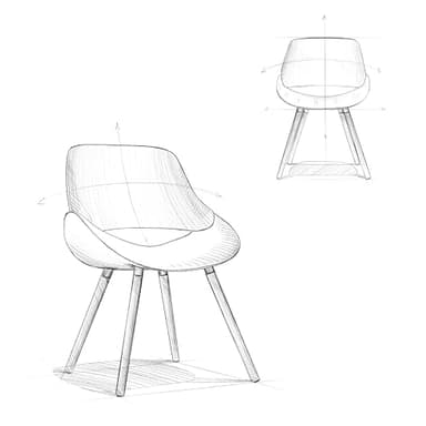 SIMPLIHOME Malden Dining Chair in Light Wood, Natural Linen Look Fabric, 22.8" W x 20.9" D x 30.9" H, Mid-Century Modern Style for Dining Room - Image 3