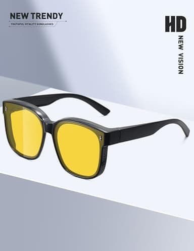 MEETSUN Oversized Fit Over Glasses Sunglasses for Women Trendy Large Square Polarized Sun Glasses for Driving Night Vision - Image 6