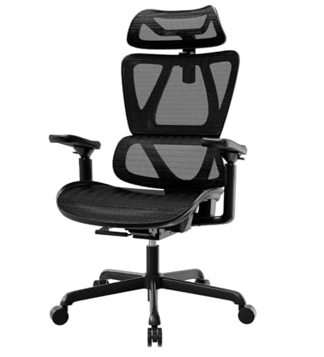 ELABEST T11 Ergonomic Office Chair,High Back Desk Chairs with Separate Lumbar Support,Magic Armrests,Adjustable Wide Headrest,Comfy Executive Computer Chair,Big and Tall Mesh Chair for Home Office - Image 1