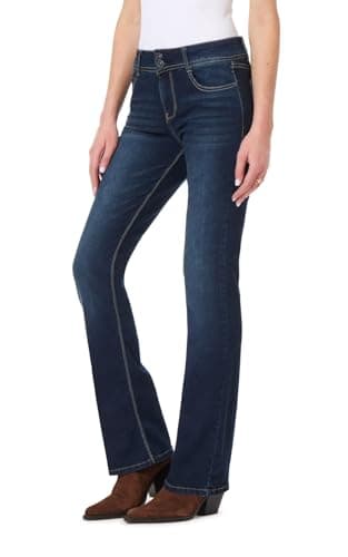 WallFlower Women's InstaStretch Luscious Curvy Bootcut Jeans, Betsy Pure, 7 Short - Image 1