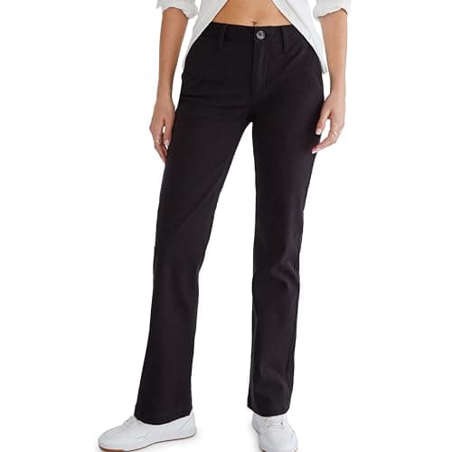 AEROPOSTALE Women's Petite Aero Classic Uniform Pant, Black, 000 Short - Image 1