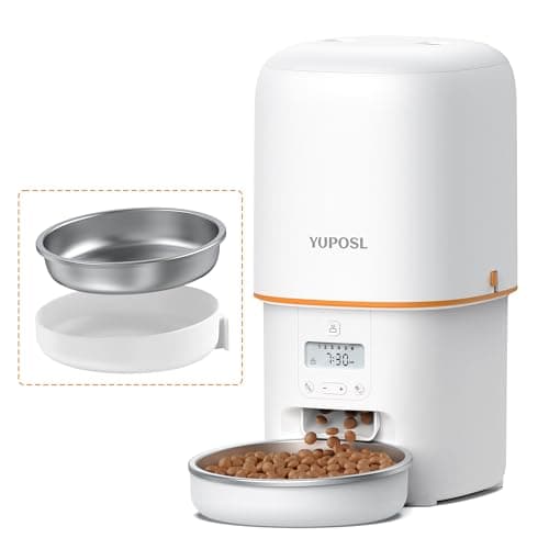 2025 Upgraded Automatic Cat Feeder - 4L Timed Auto Pet Feeder for Cat and Dog with Dry Food Dispenser, 180-day Battery Life, 1-6 Meals Per Day, 1-16 Portion, Desiccant Bag Keeps Food Fresh - Image 1