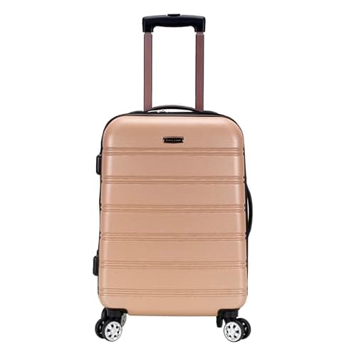 Rockland Melbourne Hardside Expandable Spinner Wheel Luggage, Champagne, Carry-On 20-Inch - Image 1