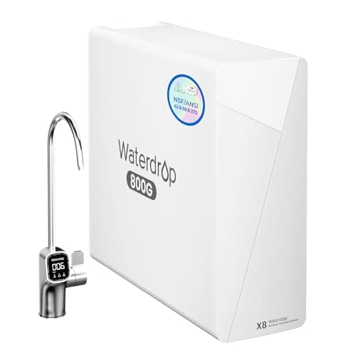 Waterdrop X8-Basic Reverse Osmosis System, NSF/ANSI 42&58&372 Certified, 800 GPD Tankless RO Water Filter, 9-Stage Filtration Undersink RO Filtration System, 2:1 Pure to Drain, Reduce PFAS, BPA Free - Image 1