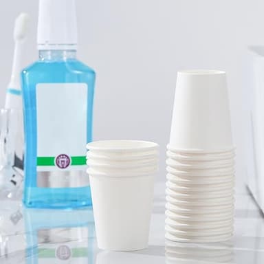 SIUQ 300 Pack 5 oz Paper Cups, White Disposable Paper Cups, Small Bathroom Mouthwash Cups, Hot/Cold Drinking Cup for Bathroom, Home, Party, Office, Picnic, Travel - Image 2